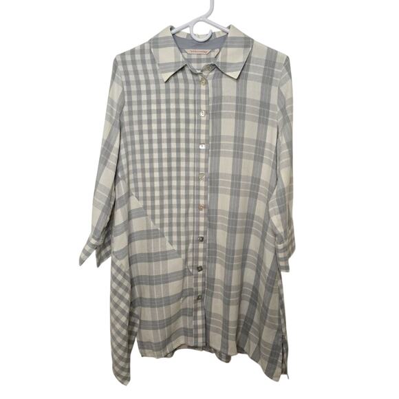 Soft Surroundings Oversized Tunic Shirt Dress Lagenlook Medium - Picture 1 of 5